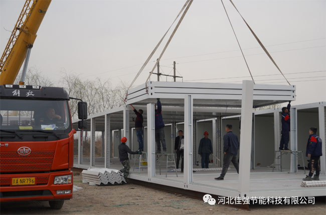佳強(qiáng)裝配式打包箱式房建筑施工安裝